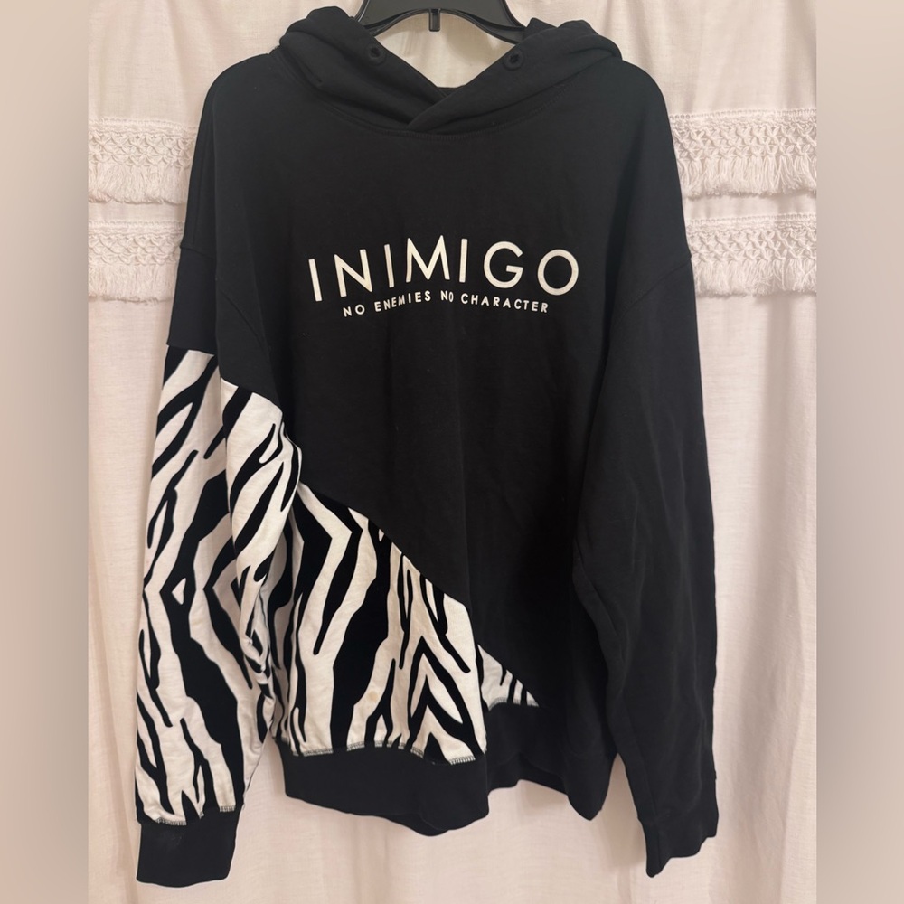 Inimigo Zebra Print Hoodie